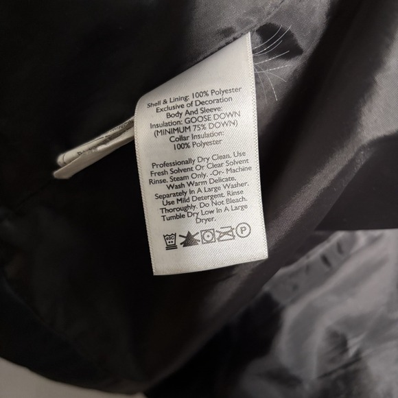 Eddie Bauer Black Goose Down Puffer Long Jacket EB550 Fill Power XL No Hood - Picture 8 of 8